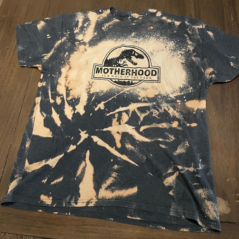 🔴 Motherhood Jurassic Park Bleach Dye T-shirt